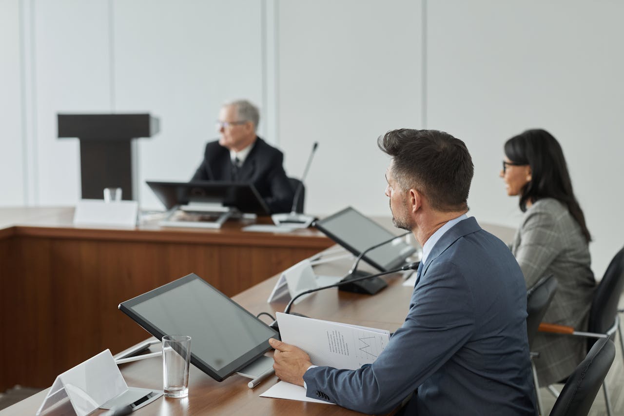 Professional People on a Conference Room 