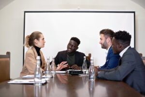 A Group of People Having a Meeting